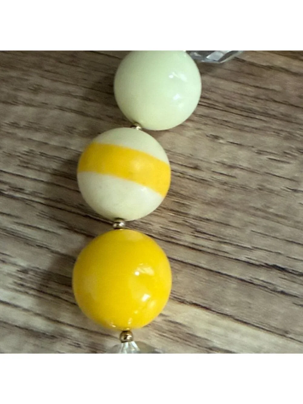 Kate Spade Have a Ball Yellow Stripe Gumball Bauble Bead Statement Necklace 28